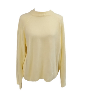 VINCE CAMUTO MOCK NECK SWEATER SOFT YELLOW SIZE LARGE